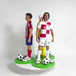 Bandai | 2026 New Football Star C.Ronaldo Messi Mbappe Model Dolls Cartoon Cute Action Figure Car Accessories Football Fans Gifts