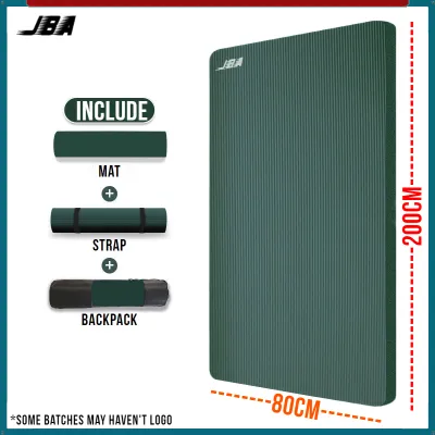JBA Mat Exercise Pad For Men 20MM Thick NBR Extra Wide 90CM Set With Carrying Bag Durable Soundproof Waterproof Yoga Mattress For Workout Big Size Excercise Matt Yoga Mat For Men