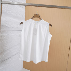 Pure Cotton Knitted Basketball Sports Vest Top Loose Fit Summer New Arrival Heavy Shoulder Pure Color Youth Daily Wear