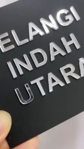 Papan Nomor Rumah Akrilik Minimalis Premium Modern Doff Hitam | Nomer papan Acrylic Black Doff | No RUmah Elegan