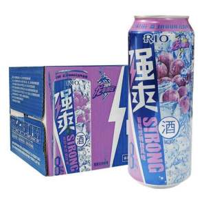 【整箱500ml 12瓶】RIO锐澳强爽鸡尾8度女士清香果9葡萄味