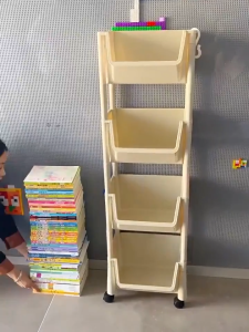 HomeVibe Trolley Cart Kitchen Racks Organizer Shelf Bathroom Shelf Organizer Storage Rack Shelf 5 Layer Toilet Organizer For Bathroom Organizer Moving Rack Space Savers Trolley Organizer Cart for Baby#XTC02