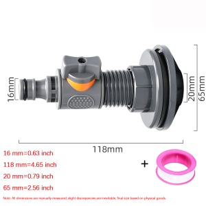 PVC IBC Water Tank AdapterQuick Connect Garden Hose Nipple FittingRain Barrel Spigot ConnectorRainwater Harvesting Irrigation