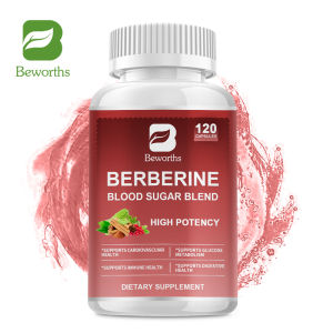 BEWORTHS Bổ sung Berberine 1500mg với Ceylon Quế Mướp đắng Crom Kẽm để Hỗ trợ Đường huyết Hỗ trợ Sức khỏe Tim mạch & Miễn dịch Hỗ trợ Chuyển hóa Glucose