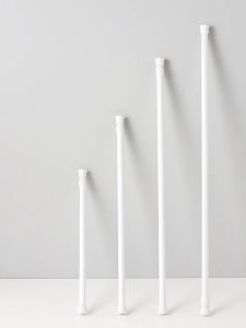 2pcs/pack Curtain Rod Holder Buckles Powerful Perforation-Free Rod Wall Punch-free Curtain Rod Clip Punch Paste Bracket Clip Cross Bar Door Curtain Telescopic Rod Sticky Hook - LITTLETHINGY