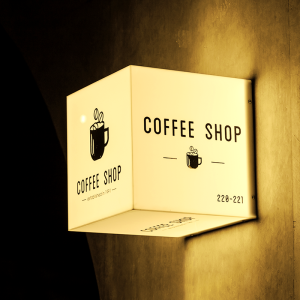 Billboard Making Outdoor Door Head Luminous Signs Customized Acrylic Double-Sided Light Box Billboard Hanging Door Surface