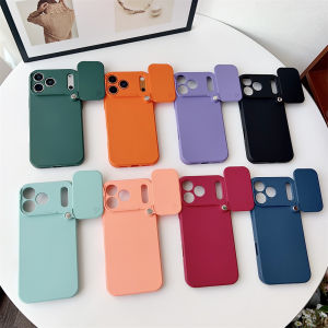 szhaiyu | Slide Camera Protection Silicone Phone Case For iPhone 17 Pro Max Air 17e 16e 15 14 Plus 13 12 Mini 11 Shockproof Back Cover