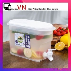 Bình Nước 3.5 Lít Có Vòi Đựng Nước / Chanh / Detox Để Tủ Lạnh Uống Siêu Mát - Bình Đựng Nước Cao Cấp Có Vòi 3.5L Nhựa PP Cao Cấp An Toàn Khi Sử Dụng