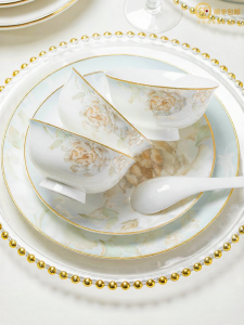 JINGDITAOCI | Bộ Đồ Ăn Sứ Đẹp Sang Trọng