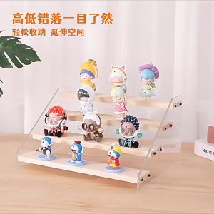 Rak Susun Kayu Acrylic Display Parfum Action Figure Bumbu Dapur Make Up Organizer Minimalis Multifungi Rak Parfum