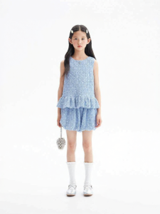 LOVESASAKIDS | Dotted Classic Bubble Ruffle A-Line Dress & Shorts Set