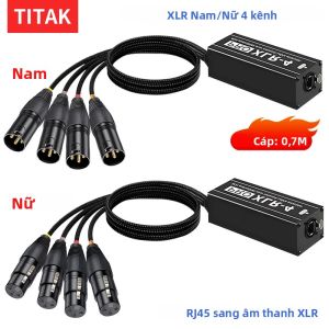 Cáp Âm Thanh XLR 4 Kênh 3 Chân Sang Đầu Nối RJ45 Cái Có Lớp Chắn Dùng Làm Bộ Mở Rộng Tín Hiệu Cho Sân Khấu Phòng Thu Âm Đa Mạng