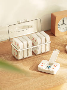 Ultra Mini Portable Sealed Light Proof Elderly Memory Aid Daily Three Meals Carry on Medicine Box Week Long Pill Organizer