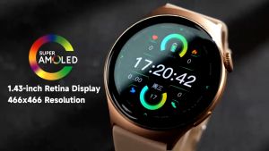 Aolon Mars R3 Smartwatch Original | AMOLED Screen | Running Pace | Always On Display | 200+ Watch Face | 178+ Sport modes