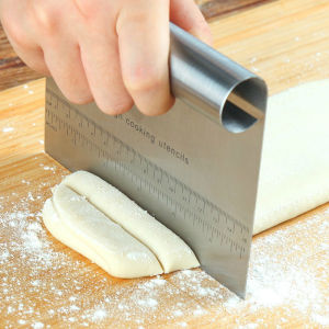 💥🎁Free Gift🎁💥Food Grade Stainless Steel dough Scraper & Chopper Pizza Dough Cutter Kitchen Accessories Baking Decorating Tools Bench scraper buttercream smoother dough cutter divider baking tool