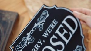 Wooden Open And Close Signage Business Double Side Open Closed Sign for Coffee Bar Shop Door