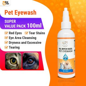 CASSIEL PET 100 ml Pet Eye Care Drops For Dogs Cats Eyes Tear Stain Removing Dirt Anti-inflammatory Bactericidal