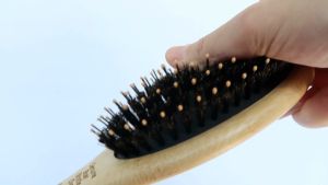 หวีขนหมูป่าแท้ 60cm x 15cm หวีแปรงขนหมูป่าแท้ BAYU Geniun Boar Bristle Oval Premium คุณภาพสูง คุณภาพกลาง