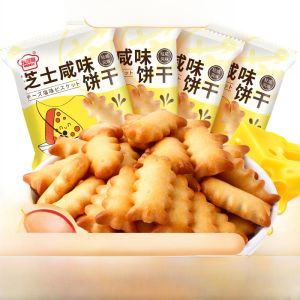 Cheese Fishbone Biscuits Salty Crispy Bagged Popular Snacks Childrens Food Bagged Flavorful Biscuits from Fujian China