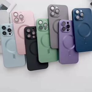 Ultra Flex Matte Metalik Magsafe SoftCase Lens Camera Protection for iPhone 14 Pro Max | 14 Pro | 14 Plus | 14 | 13 Pro Max | 13 Pro Support Wireless Charging Pengisi Daya Nirkabel Casing Cover Soft Hard Silikon