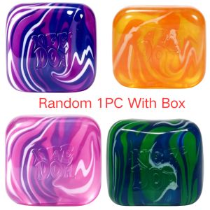 Schylling | NeeDoh Nice Cube Swirlin Limited Edition Super Solid Squish Sensory Toy Unique Swirling Color Blend Stress Relief Toy