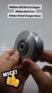 roda pintu pagar super besi as 8cm roda only tanpa casing sangat kuat