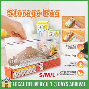 10/15/20PCS Transparent Zip Lock Food Bag / Food Grade Thickened Fresh-keeping Sealed Bags / Resealable Storage Zipper Bag / Refrigerator Fruit Vegetable Food Packaging Bag