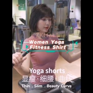 Sport Tops T-Shirt Sportwear Fitness Tops Gym Yoga Sport Shirt Stretch Summer Running Tees T-Shirt for Ladies Quick Dry Short Sleeve Zumba Shirt 瑜伽上衣 Ready Stock 322001