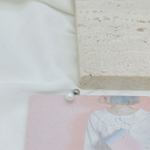 Titanium Steel Shell Pearl Screw Ear Bone Studs Double-Sided Small Elegant Classic with Hole Ear Studs for Women Fashion Jewelry