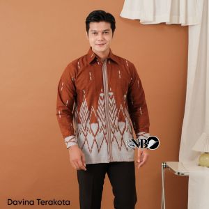 KEMEJA BATIK FORMAL TERACOTA  KEMEJA BATIK PEKALONGA