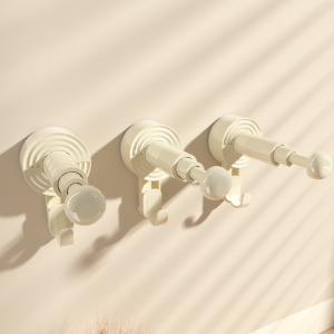 Suction Cup Clothes Hanger Multi-Functional Balcony Storage Organizer No Drilling Seamless Wall Mounted Nordic Style ABS Material