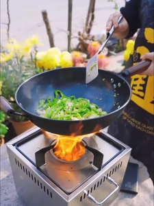 Portable Smokeless Wood Burning Stove with Gasification Technology for High Efficiency Cooking and Heating Indoor and Outdoor Use
