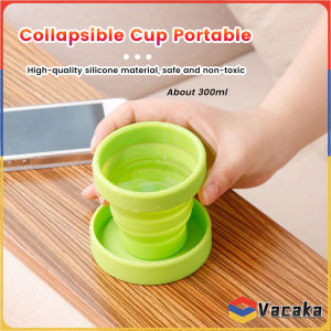 Portable Silicone Folding Cups Outdoor Collapsible Retractable Water Cup 300ml