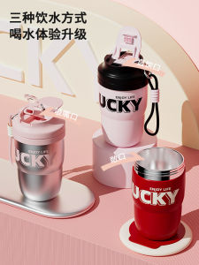 Cốc Cà Phê Bằng Thép Không Gỉ 450ml Cốc Nước Giữ Nhiệt Cốc Cắm Trại Di Động Cốc Đựng Đồ Ăn Nhẹ Cho Bé Gái