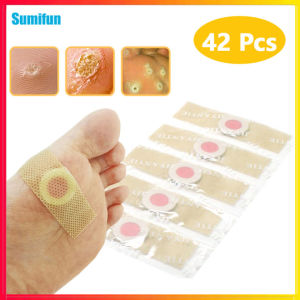 【Ready Stock】42pcs Foot Corn Removal Calluses Plantar Warts Thorn Pain Relief Curative Plaster Sticker Curative Plaster