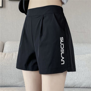 Quần Short Thể Thao Ice Silk Nhanh Khô Mùa Hè Mỏng Cạp Cao Quần Dài Ba Mảnh Cho Nữ Quần Dài Thường Ngày Bằng Vải Polyester