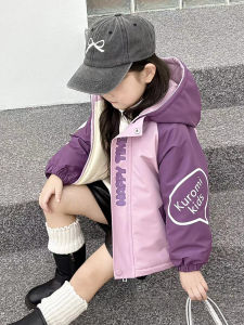 Thickened Fleece Autumn Winter Jacket for Girls Baby Warm Coat Childrens Fashion Outerwear Windbreaker Small Kids Top