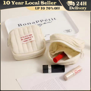 Korean Mini Cute Square Cosmetic Bag Women Portable Earphones Lipstick Sanitary Napkins Storage Pouch Small Makeup Zipper Bags Small Simple Letter Cosmetic Bag Multifunctional Portable Zipper Coin Purse Lipstick Storage Bag Girls Sanitary Napkin Storage
