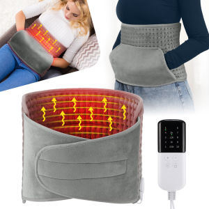 Electric Waist Heating Belt Heating Pad Hand Warmer Uterus Warmer Hot Compress for Period Cramps Lower Back Neck Shoulders Pain Relief 10 Heating Temperature 4 Timing