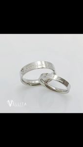 [VJ]316L Couple Ring “Forever Love” Single Zirconia Steel Band Valentines Anniversary SR260 <Cincin Kekasih> 情侣装不锈钢戒指