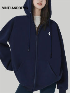 Hooded Blue Cardigan Jacket