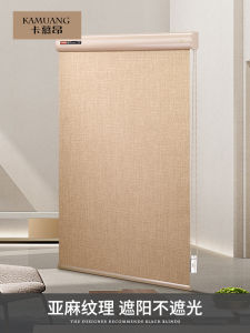 Camus Ang Modern Minimalist Linen Half Shade Roll-up Curtain Study Office Bathroom Toilet Roller Shutter