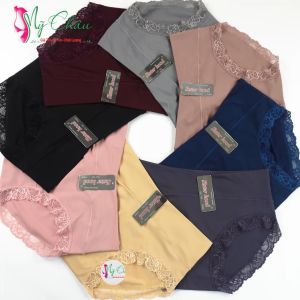 Quần Lót Nữ Thun Lạnh Viền Ren Thái Lan SISTER HOOD 733 Chíp Nội Y Cạp Cao Giấu Bụng Co Giãn - Hàng Nhập Khẩu - Mỹ Châu Shop