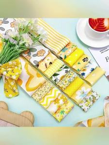 40 Precut Strip Jelly Rolls Fabric Strips for Quilting Clearance 20 Assorted Yellow Floral Prints Quilting Fabric