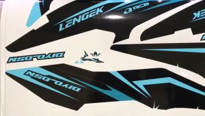 Decal sonic 150 biru hitam racing D-L3-027