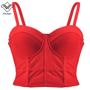 Mesh Push Up Bralet Womens Corset Bustier Bra Night Club Party Long Cropped Top Vest Plus Size Tank Top Women White Corset