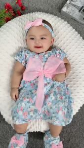 Dress Bayi Perempuan 0-6 Bulan Pita Kaca / Qanita