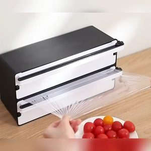 เครื่องตัดฟิล์มอลูมิเนียมฟอยล์ มีตัวตัดฟิล์มถนอมอาหาร เครื่องจ่ายฟิล์มพลาสติก ZBT1440