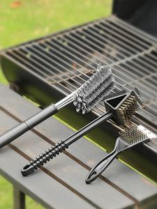 Bàn Chải Vệ Sinh Nướng Bằng Thép Không Gỉ Bàn Chải Vệ Sinh Lưới Nướng Dụng Cụ Vệ Sinh Dài Tay Thiết Bị Nướng DIY Fa So La