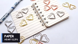 Magic Photo 50pcs Heart-Shaped Paper Clip & Love Heart Paper Clips
